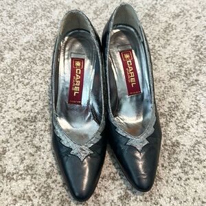 Carel Paris Black Pointed-Toe Pumps 6.5